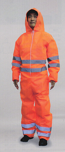 AZWORK1002反射テープ付つなぎ服